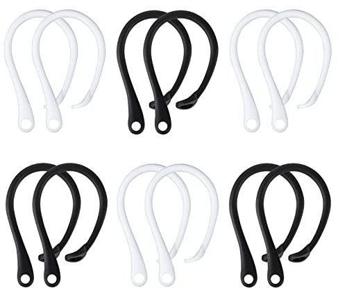 AWAVM 6 Paar Silikon Anti-Verlust-Ohrbügel Kompatibel mit AirPods 3 & 2 & 1 & Pro Anti-Verlust-Ohrbügel, einfach zu demontieren, geeignet für Laufen, Fitness oder Gehen