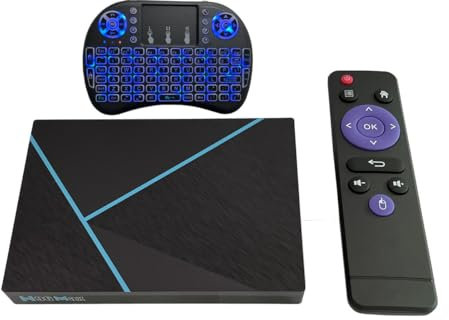 H96 MAX V56 TV Box Android 12 4GB 32GB Rockchip RK3566 2.4G/5G Dual WiFi Supporto HEVC H265 8K Ultra HD Set TV Box con Teclado i8