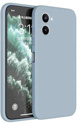 Topme Funda para Realme 10 (4G) (6.4 Inches) Carcasa Caja Case Estuche, Funda Protectora de Piel de Silicona TPU - Azul Humo