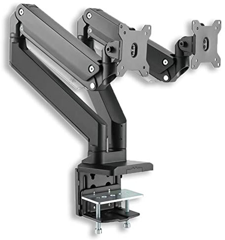 Xantron® PRO-GS100D Monitor Arm 2 Monitore 13-35 Zoll/Monitor Tischhalterung 2 Monitore VESA 75x75 & 100x100 / Bildschirmhalterung für Flache & Curved Monitore - inkl. Montagematerial