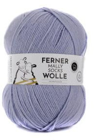 Ferner Mally Socks Sockenwolle Uni | Merino Sockengarn Merinowolle mulesingfrei | 150g 450m Nadelstärke 3-4mm (M10 - flieder)