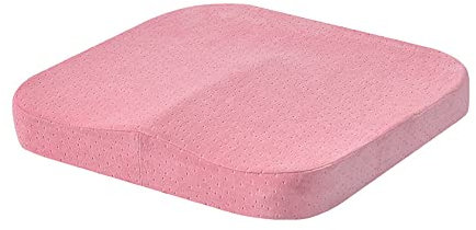FANSU Sitzerhiohung, Sitzkissen Memory Foam Bequeme Bürostuhl Stuhlkissen für Auto/Esstisch Stühle/Gartenstühle/Rollstuhl/Sofa Rücken Sitzkissen (Rosa,40X40X6CM)