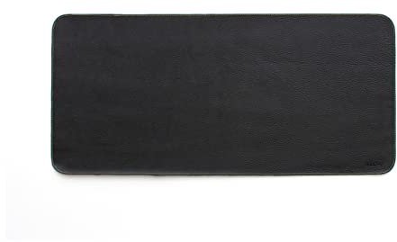 Booclap - Tapis de Bureau en Cuir Véritable, Tapis de Souris XXL, 75 x 35 cm, Noir