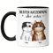 Kiddle-Design Katzenbesitzer Tasse Schwarz Personalisiert Geschenk Katzenpapa 2 Katzen Katzenliebhaber Katzenmotiv Spruch Name Katzenfreund Haustier