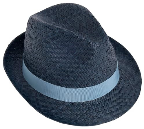 Hackett London Herren Trilby-Hut, Blau (Navy), L