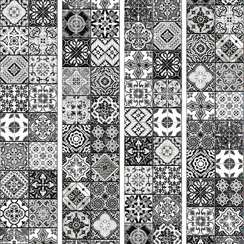 murando PREMIUM PURO Tapete Realistische Tapete ohne Rapport und Versatz 10m Vlies Tapetenrolle Wandtapete modern design Fototapete Ornament Fliesen f-B-0009-j-d