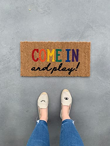 Ensound Come in End Play Doormat Colorful Printed Doormat,30x18 Inch Welcome Door Mat Absorbent Non-Slip Floor Mat.