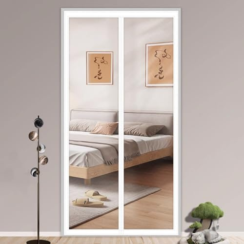 Magnetic Door Curtain,Transparent EVA Magnetic Thermal Door Curtain Door Cover,Keeping Out Draft Cold Air Screen Door,Automatic Closing,for Room/Kitchen,Width X Height (90cm x 210cm(35in x 83in))