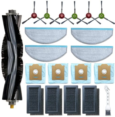 Replacement Parts Accessories for Yeedi Cube Robot Vacuum Cleaner, Include 1 Main Brush, 6 Side Brushes, 4 Hepa Filters, 4 Dust Bag, 4 Mop Pads