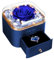 GOICC Rosa Eterna Stabilizzata Idee Regalo Donna, Mamma, Moglie, Rosa Eterna con Collana Regali per Lei - Rose Stabilizzate Valentino Regalo, Festa della Mamma, Natale, Anniversario (Blu)