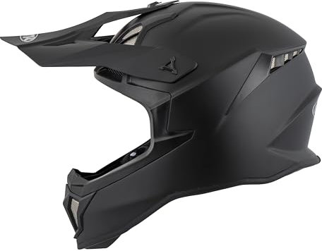 MTR X7B Evo Motocross Helm, ECE 22.06 Geprüfter Motorradhelm, Crosshelm ohne Visier, Cross Helm Motorrad mit Belüftung & Entlüftung, Downhill Helm Geeignet als Fullface Helm MTB, Schwarz, S