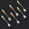 DAFFODILY® Luxury Cutlery Set, 18/10 Stainless Steel, Mirror Finish Kitchen Cutlery Sets, Dishwasher Safe, Ideal for New Home Gifts (Deseret de fourchettes Or)