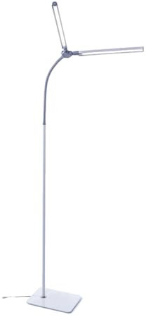 Daylight DuoPro Floor - New - 6,000K, 2,090 Lux at 30cm, Double Shade, 4 Brightness Levels, Flexible Arm, Energy Efficient, Perfect for Salons, Eyelash, Eyebrow, Tattooing