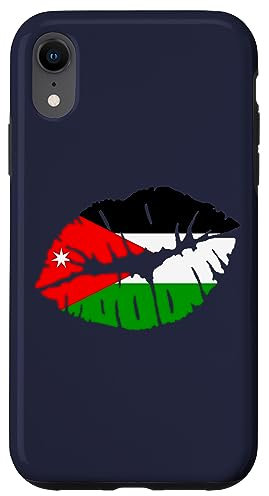 Hülle für iPhone XR Jordanische Flagge, Lippenkuss, Küssender Mund, Geschenk für Jordanier