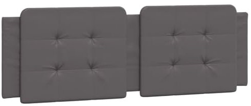 vidaXL Kissen für Kopfteil Zadar, Wandpolster Polsterpaneel Bettkopfteil, Rückenkissen Polsterkopfteil Wandkissen Schlafzimmer, Grau 160cm Kunstleder