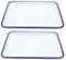Kichvoe 2Pcs White Enamel Sheet Pan Ceramic Baking Pan Rectangular Roasting Tray Cookie Sheet Serving Dish Enamelware for Kitchen