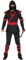 SANSIWU Herren Halloween Ninja Kostüm Anzug Erwachsene Herren Ninja Kampfsport Faschingskostüm (Standard, XXL, A-Schwarz)