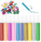 Lot de 10 bâtons de colle pailletée, 1 paquet de pansements en poudre dorée, bâtons de colle pour bricolage, décoration en poudre pailletée, craie à paillettes multicolores