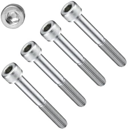 TERF® M8 X 60mm Hex Socket Cap Head Machine Screws Stainless Steel A2 (304) Machine Screw M8 (8mm) X 60mm Allen Key Hexagonal Socket Cap Bolts - Pack of 4