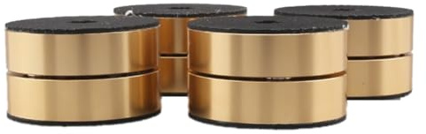 Qezodsx 4 Pièces HiFi Haut-Parleur Isolation Pieds Coussinets Support Pieds Aluminium Amortisseur de Vibrations 40X23mm Or