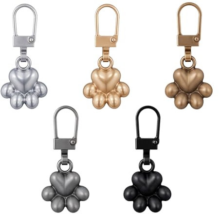 JJUNW 5 Stück Reißverschluss Schieber, Reißverschluss Zipper, Metall Reißverschluss Anhänger Ersatz Abnehmbares Reißverschluss Reparatur Set für Jacken Stiefel Rucksäcke Gepäck (Stil B)