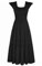Summer Dresses for Women UK Elegant A Line Short Sleeve Party Dresses Solid Holiday Casual Dress Black L