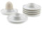 Weenwill Coquetier Blanc,6 PCS Coquetiers en Plastique Porte-œufs Support pour œufs à la Coque,Coquetier Oeuf pour Les Œufs,Les Fruits,Noix ou Les Collations