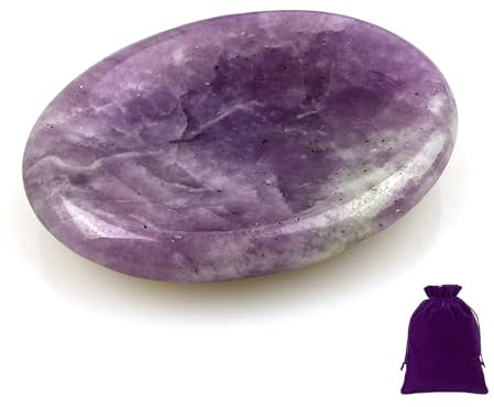 Jicyor Lapislazuli Glückssteine Kristalle Steine Handschmeichler Stein Edelsteine für Kinder Heilsteine Edelsteine Chakra Steine für Angst Stressabbau Wahrsagerei (Amethyst Kristalle)