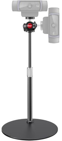 Borenbuir Supporto webcam per scrivania, con testa a sfera a 360°, treppiede per webcam per Logitech C922 C930e C920 C615 C960 C920x BRIO 4K NexiGo N60, telefono, Gopro con filettatura da 1/4”