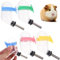 Xweptuy 4Pcs Hamster Water Bottle for Glass Tank, No-Drip 60ml Rabbit Water Bottle, Auto Feeder Hanging Plastic Guinea Pig with Buckle for Cages, Crates
