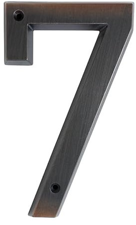 INOKAI Numero civico 1 pz 152mm Numero civico in Metallo 6 Pollici Numero in Lega di Zinco Bronzo Invecchiato Numero civico Esterno Numero Porta #0-9(7)