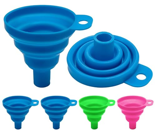 KSBBHDS 4 Pezzi Imbuto Pieghevole, Imbuto in Silicone Durevole, Forniture da Cucina, Strumenti di Erogazione di Liquidi.