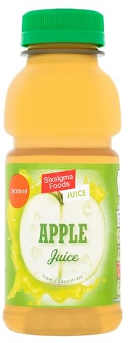 Sixsigma Foods Refreshing Apple Juice from Concentrate (300ml x 8) - Naturally Sweet Great for Kids & Adults - Perfect Fruity Flavor & Energy for Your Busy Day Fruit Juice (Case of 8)
