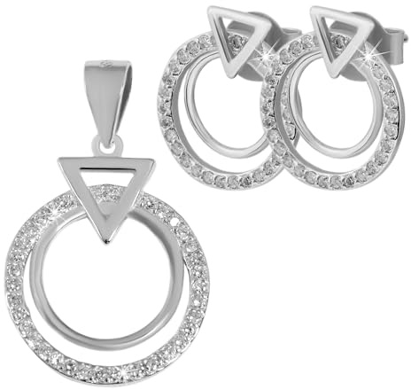 Akzent 925 Sterling Silber Schmuckset für Damen, Hochwertig & Hautverträglich