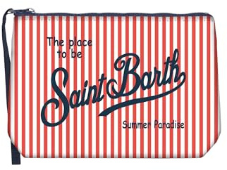 Saint Barth Mc2 Donna Pochette ALIN001-Stripes Mini V Gomma Rosso Taglia Unica