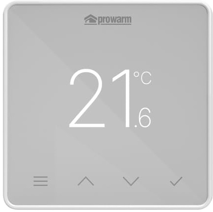 ProWarm Touch IQ S Series WiFi Thermostat – Smart Underfloor Heating Controller, App & Voice Control, 7-Day Programmable, White White