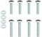 Set di viti VESA bombate lunghe per staffa di montaggio TV, per Samsung, LG, Sony, Panasonic, M8 x 45 mm e M8 x 50 mm + rondelle