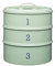 KitchenCraft Living Nostalgia 3-Tier Airtight Metal Cake Storage Tin, 22 x 27 cm (8.5 x 10.5) - English Sage