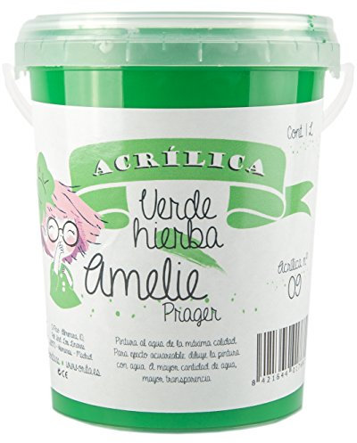 Amelie Prager 1L/09 Pintura Acrílica, Verde Hierba, 1000 ml
