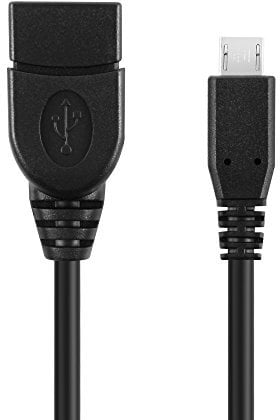 conecto CC20027 Cable Adaptador USB OTG, Micro USB 2.0 Macho a USB Hembra Tipo A, (1 Pieza), 0.15m