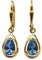 Ohrringe Gold 333 Spinell blau Ohrhänger Hänger 8 Karat Gelbgold