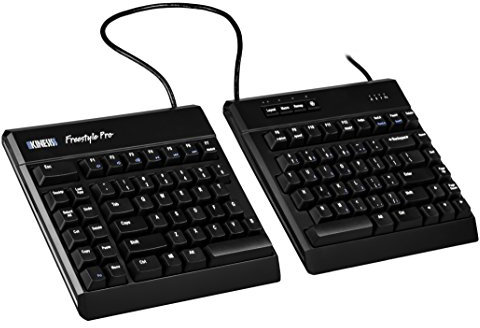 Kinesis KB900-RDQ Freestyle Pro QUIET - Teclado mecánico ergonómico dividido (Cherry MX Silent interruptores rojos), color negro