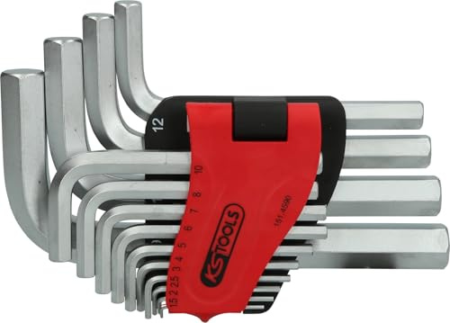 KS Tools 151.4590 Juego de llaves Allen en un soporte abatible,14 pzs 1,5-19mm