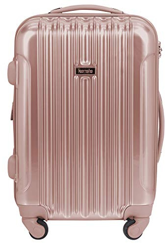 kensie 20 Alma Carry-On TSA-Lock Spinner Luggage, Rose Gold