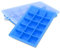 INTIRILIFE 2X Eiswürfelformen in BLAU - 2er Set à 15 Fächer Eiswürfel Silikonformen mit Deckel - 18 x 13 x 2.5 - Flexibler Eiswürfelbehälter für EIS Babynahrung und mehr - Deckel Nicht abschließend