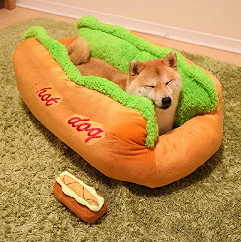Corgi Hundebett, orthopädisch, niedlich, beruhigend, orthopädisch, klein/mittel/groß, Korbgeflecht, Anti-Angst, Memory-Schaum, fusselfest, unzerstörbar, bequem, Schlafhöhle