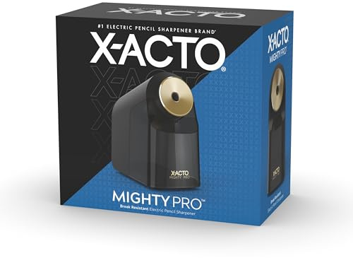 X-ACTO Mighty Pro Electric Pencil Sharpener, Black, 1 Count - Back to School, Teacher, Classroom Supplies
