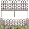 AMAGABELI GARDEN & HOME Clôture de jardin décorative d'extérieur 81,3 cm x 3 m en métal avec revêtement marron antirouille Paysage en fil de fer forgé Bordure pliante pour terrasse Clôtures