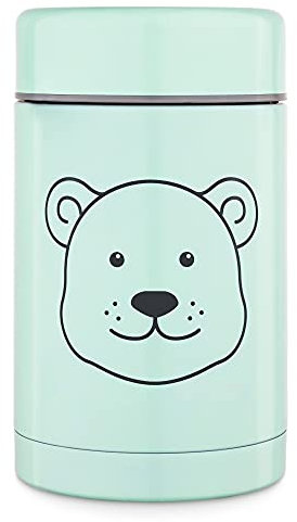 Navaris 500ml Thermobehälter für Babybrei - Edelstahl Thermobecher für Essen Snacks - Thermo Behälter Isolierbehälter auslaufsicher - mintgrün