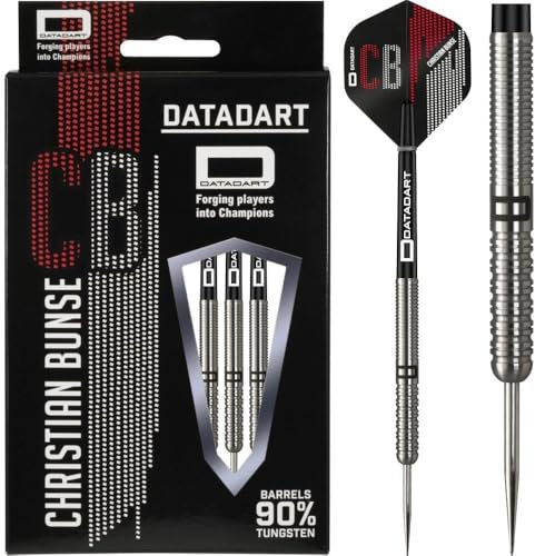 Datadart Steel Darts Christian Bunse Deutscher Spieler 90% Tungsten Steeltip Darts Steeldart (21 Gramm)
